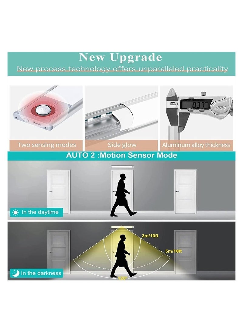 Cabinet Light Light with Handwave Sensor Motion Sensor Stick Anywhere Magnetic Night Strip 3 Lighting Modes Suitable for Under Cabinet Hallway Staircase Wardrobe - Image 3
